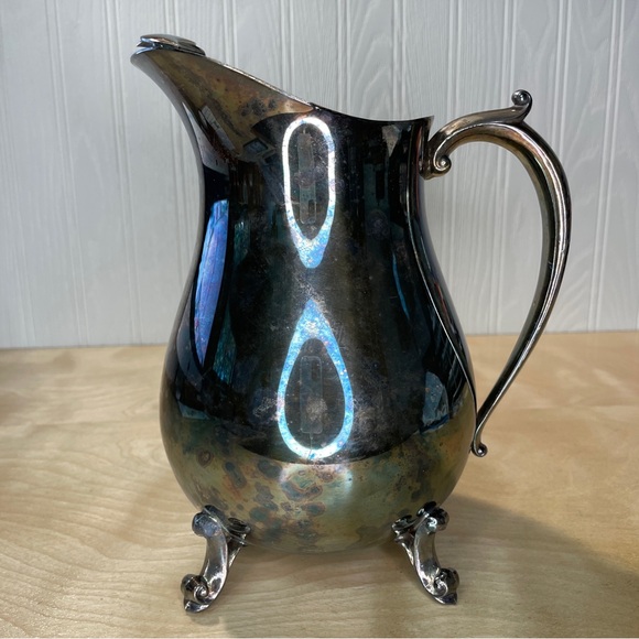 Vintage Eales 1779 Silverplate Water Pitcher with Ice Guard - Picture 4 of 10